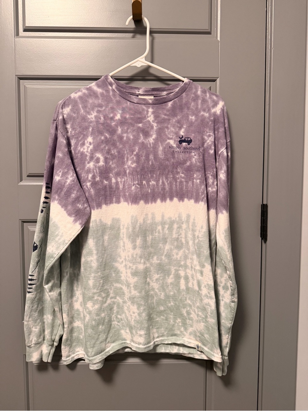 Simply Southern Lavender Tie-Dye Long Sleeve Tee